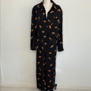 Maximalist Leopard Motif Satin Set